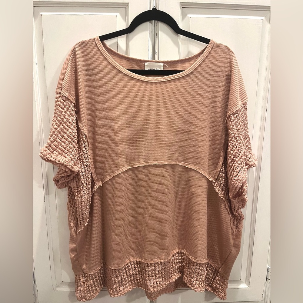 Women's Pink Oversized Top